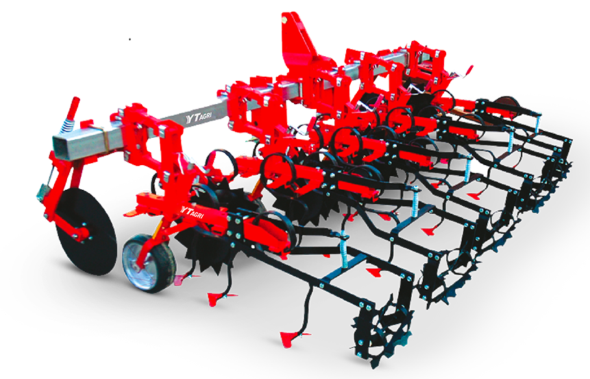 5 sıralı gübrəsiz dibdolduranlı, frezli cərgəarası kultivator
